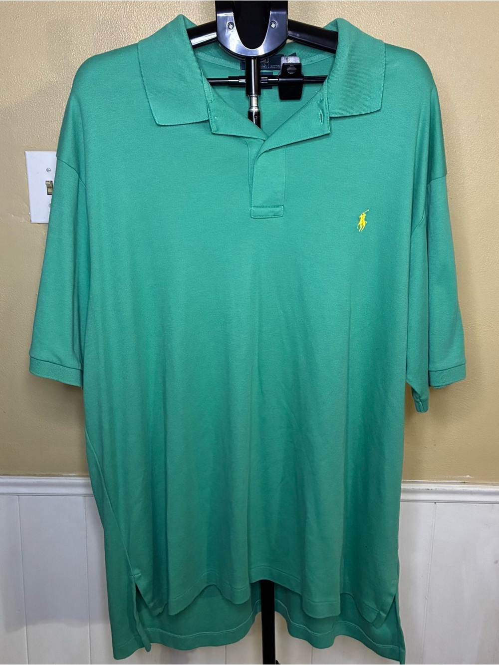 Ralph Lauren Men’s Teal Polo with Yellow Pony Embroidery